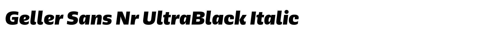 Geller Sans Nr UltraBlack Italic image